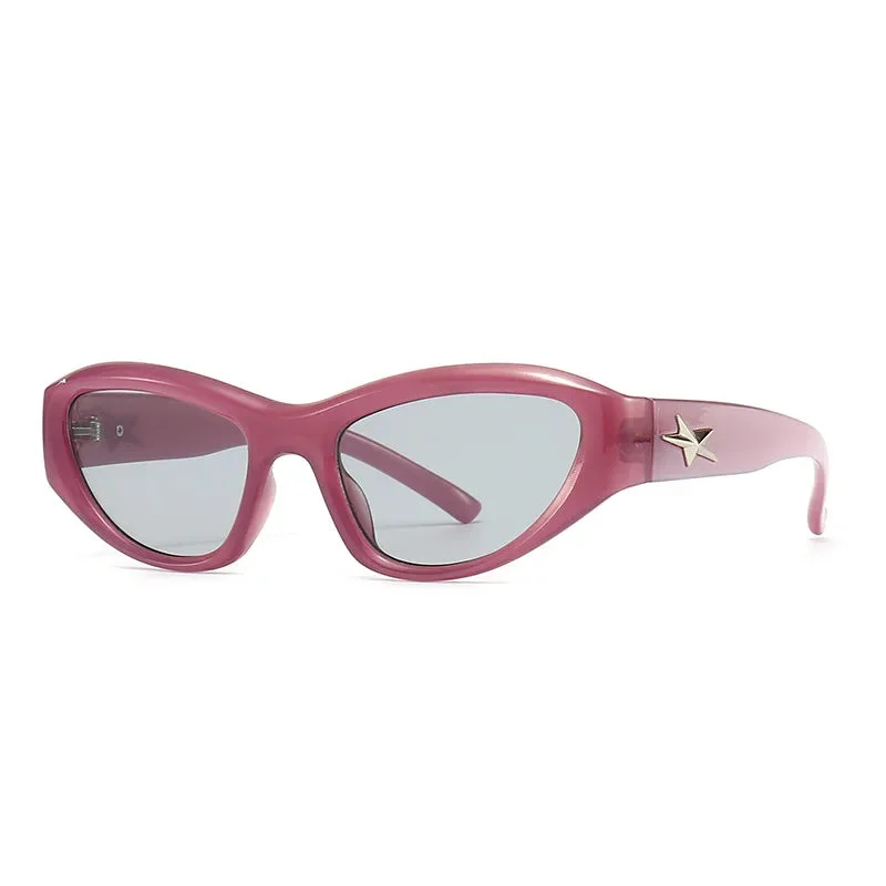 Brownm Star Wrap Around Sunglasses