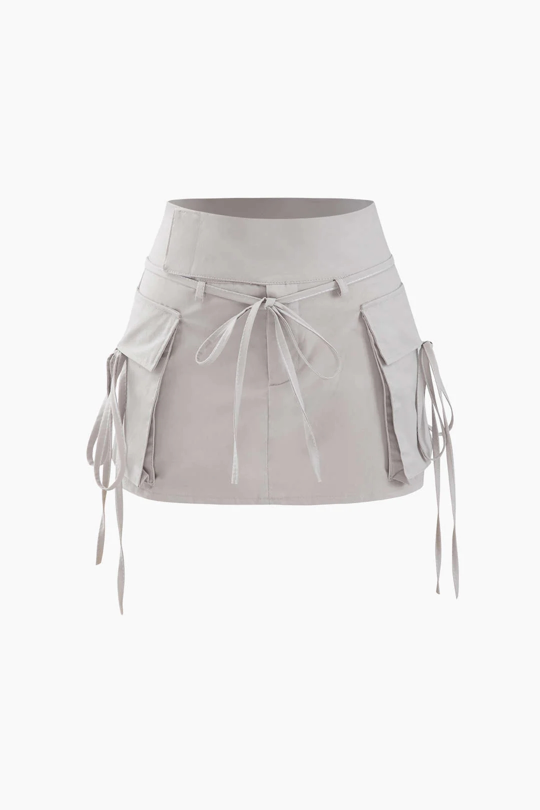 Rotimia Low Rise Tie Cargo Mini Skirt