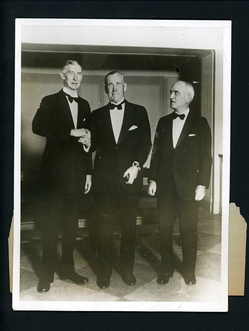 Connie Mack Harry Mackey Philip Gadsden 1929 Type 1 Press Photo Poster painting Philadelphia A's