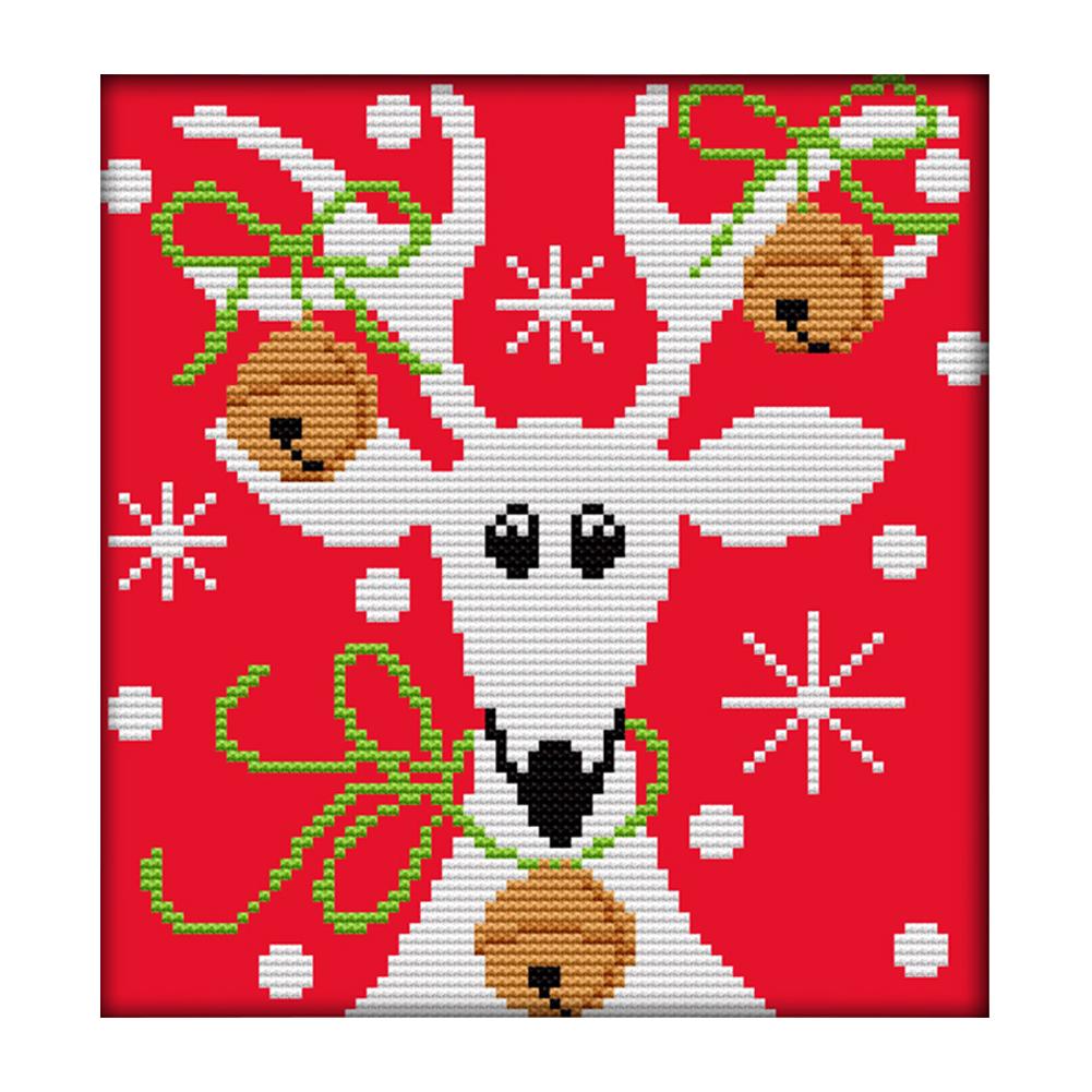 

Christmas elk - 14CT Stamped Cross Stitch - 34*34cm, 501 Original