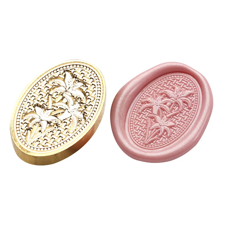 Special-shaped Copper Head Plant Series Sealing Wax Copper Head (Lily)