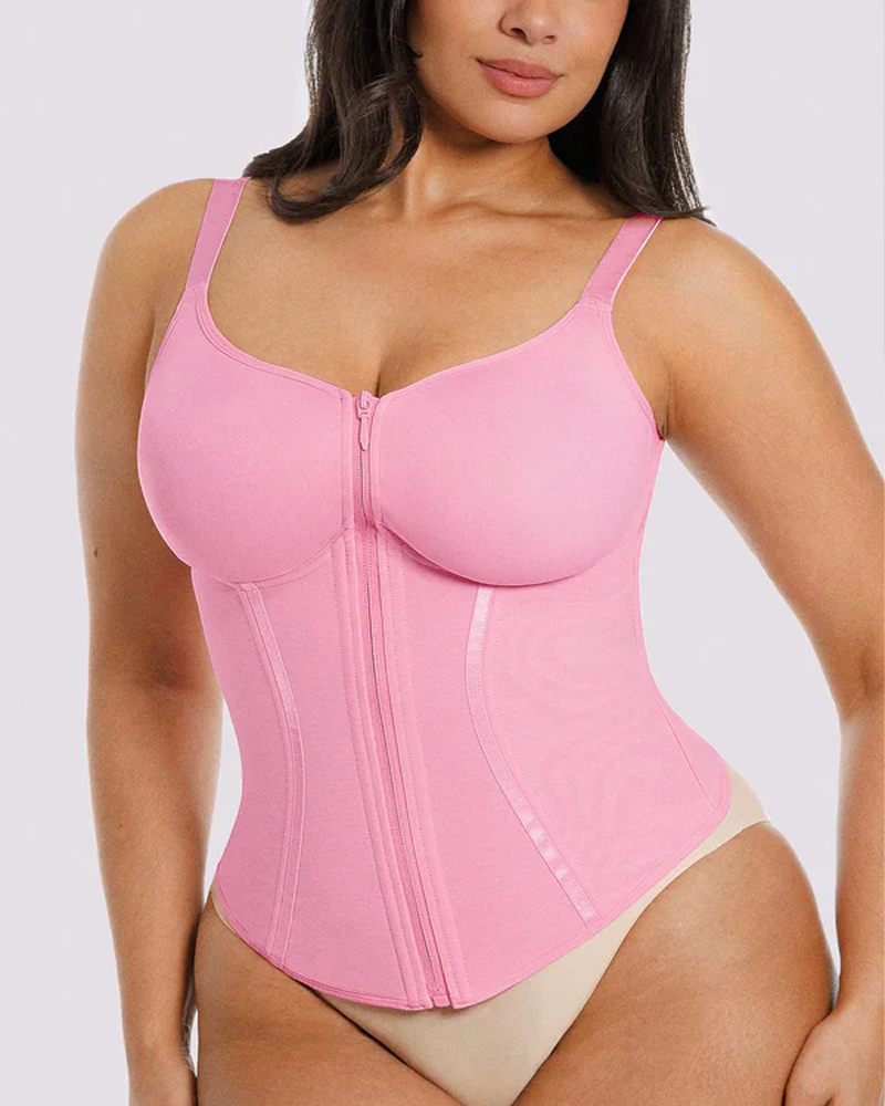 Body-Shaping Top With 9 Steel Bones And High-Compression Power Mesh  (Pre-Sale)