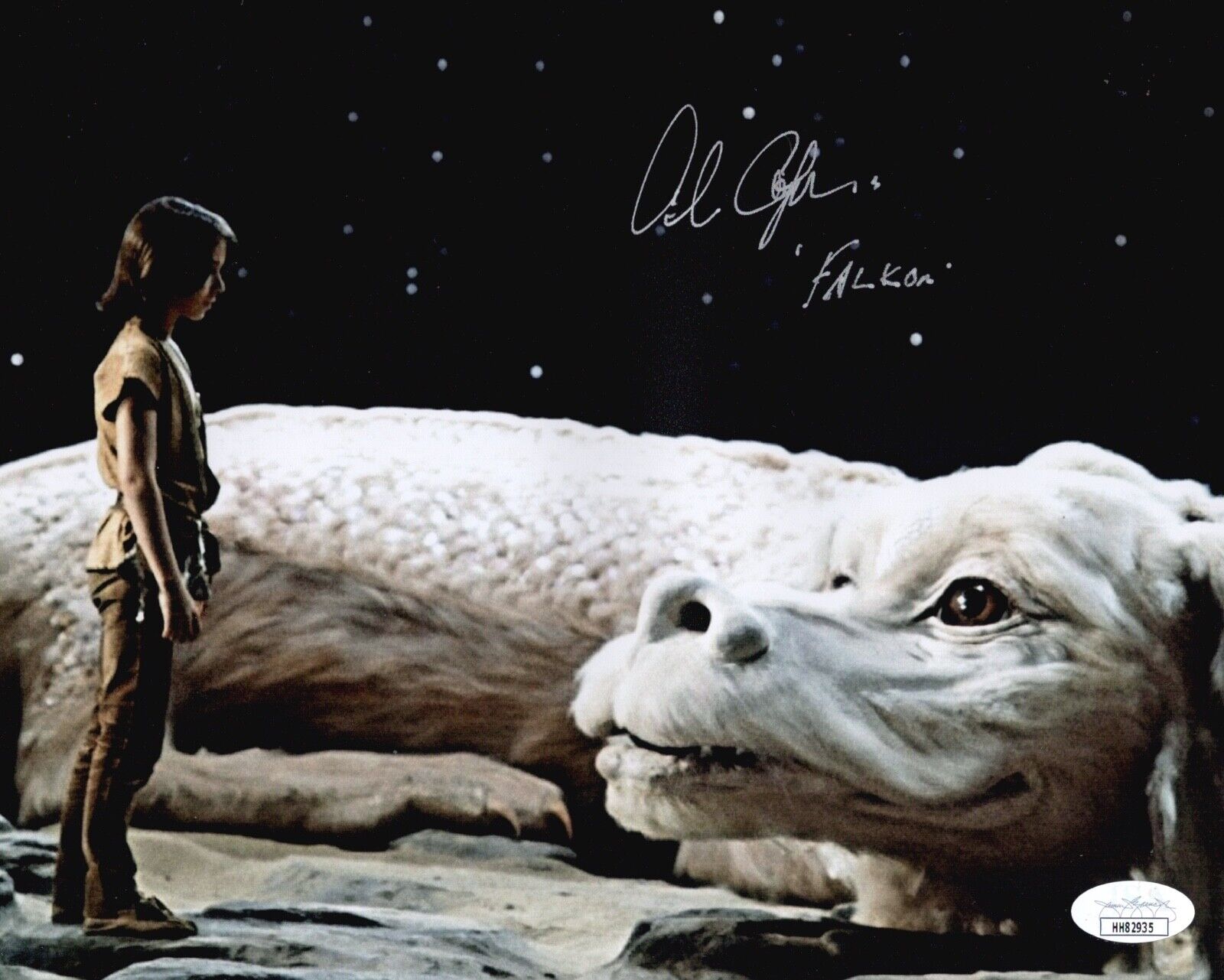 ALAN OPPENHEIMER Signed FALKOR 8x10 Photo Poster painting The NeverEnding Story JSA COA Cert