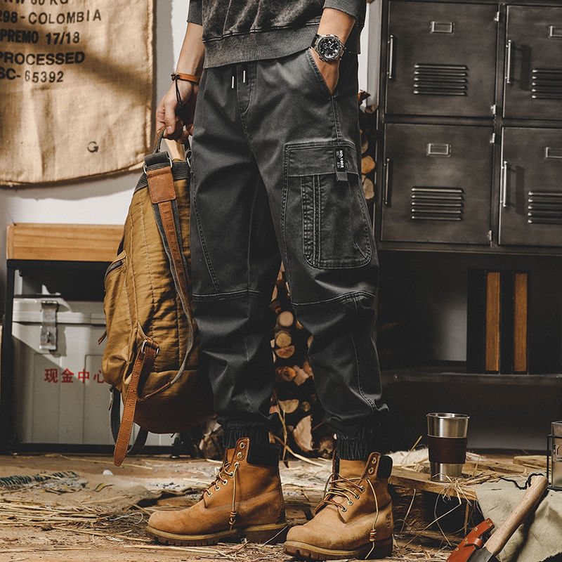 Vintage Streetwaer Hip Hop Casual Men's Cargo Pants-VESSFUL