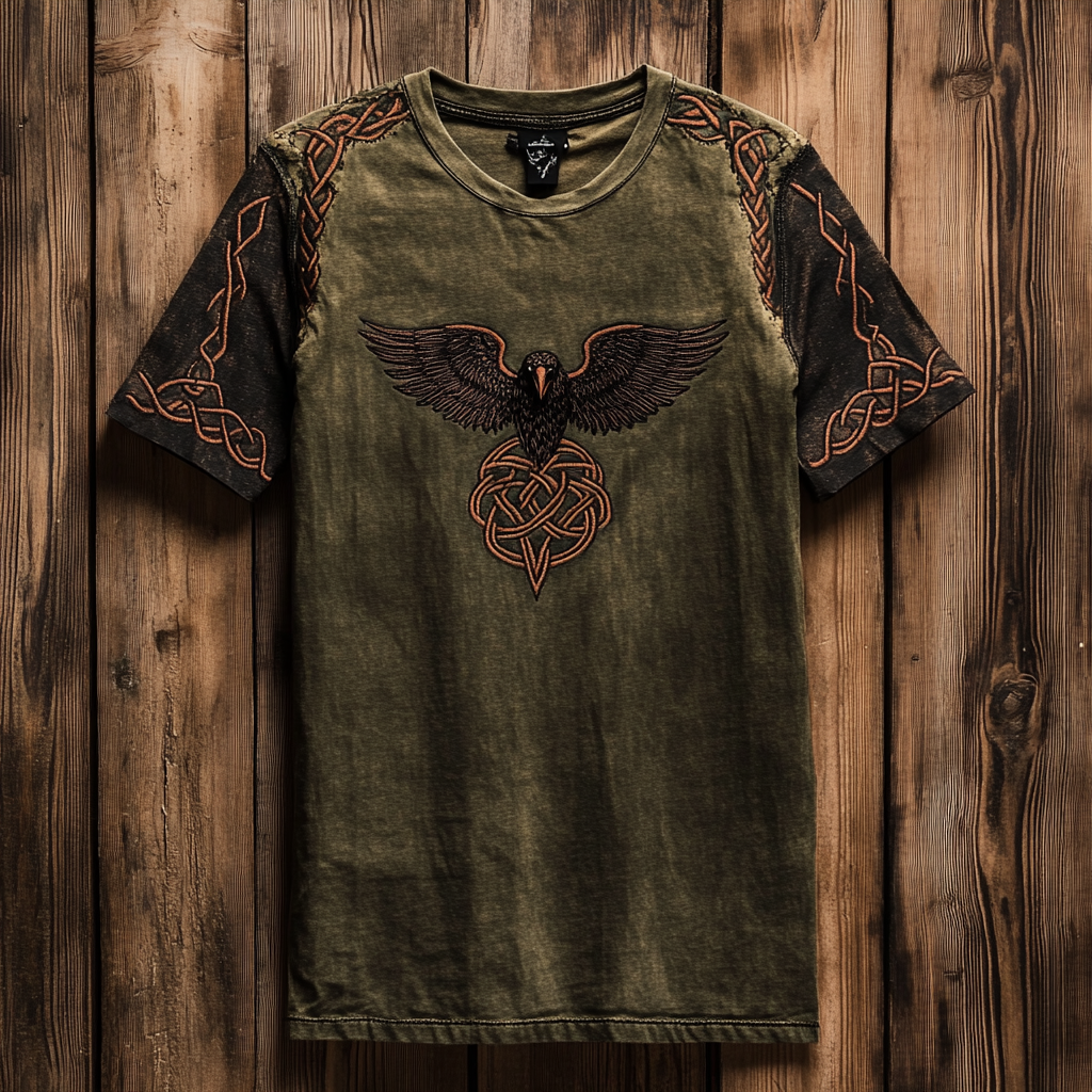 Men's Viking Life Of Tree Eagle Knot Art T-Shirt / Rvogue / Rvogue