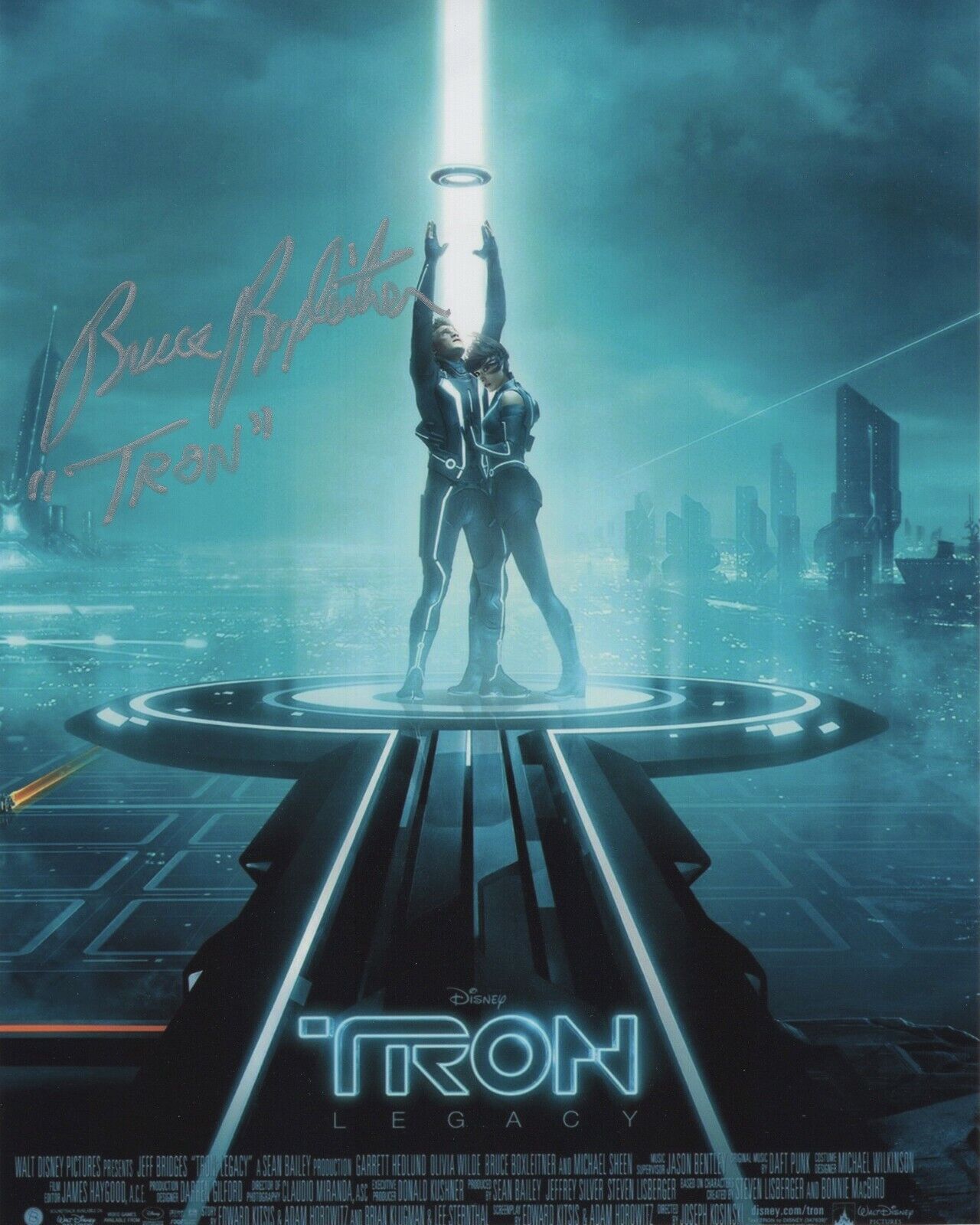 BRUCE BOXLEITNER SIGNED AUTOGRAPH TRON 8X10 Photo Poster painting #3