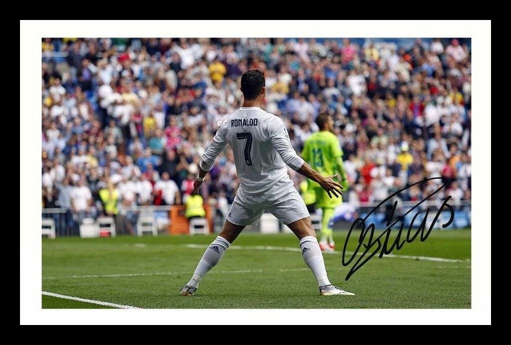 Cristiano Ronaldo - Real Madrid Autograph Signed & Framed Photo Poster painting 2