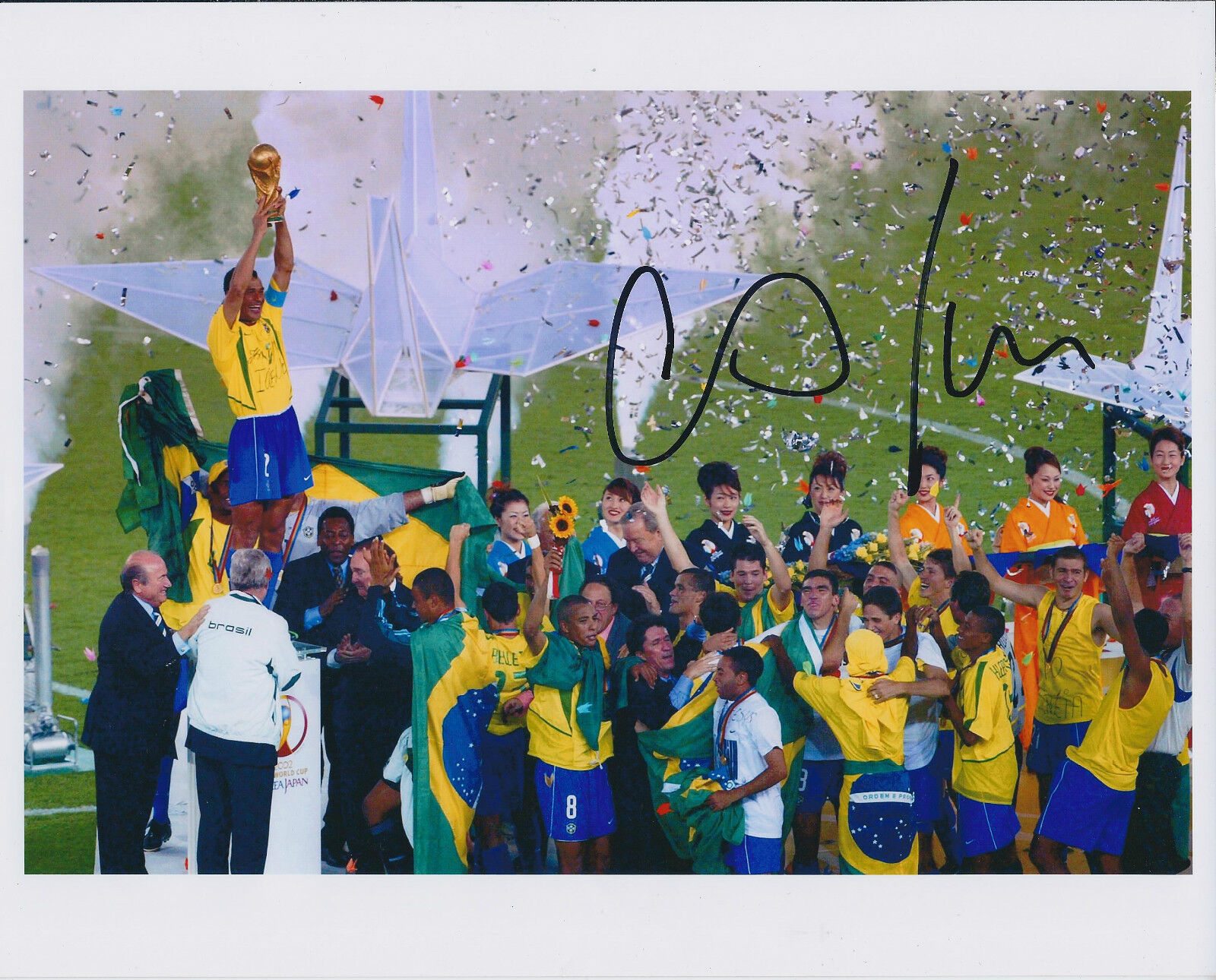 CAFU SIGNED Autograph 9x6 Photo Poster painting AFTAL COA BRAZIL World Cup Winning Captain