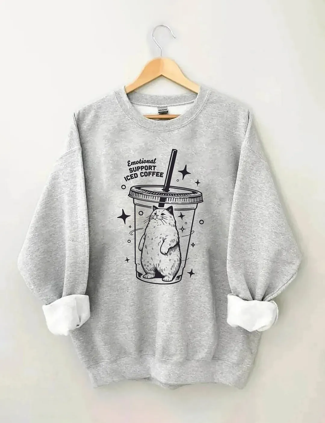 Emotional Support Iced Coffee Sweatshirt