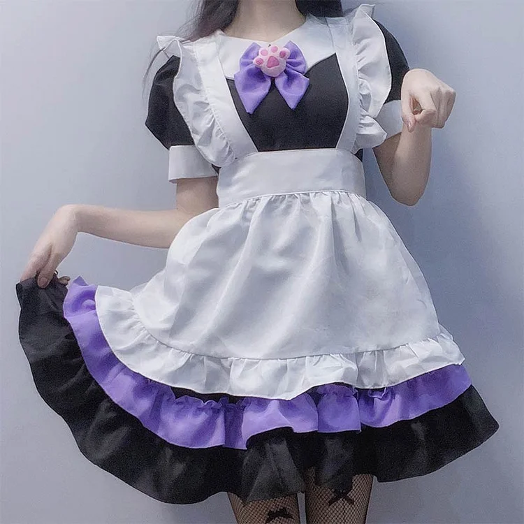 Bow Ruffle Cosplay Lolita Dress - Modakawa Modakawa