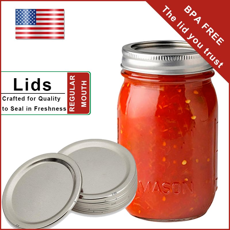 Regular Mouth Mason Jar Lids 12 Pieces Per Pack