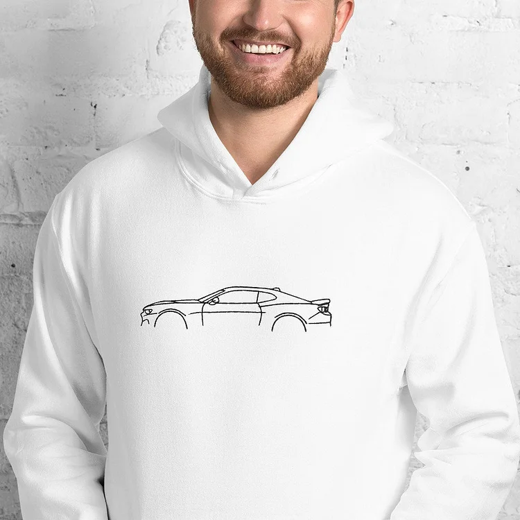 Embroidered Car Outline Unisex Hoodie