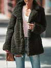 Solid Color Polar Fleece Long Sleeves Coats 