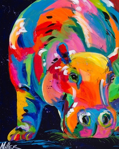 

Colorful Hippo – Paint By Numbers - 40*50CM, 501 Original