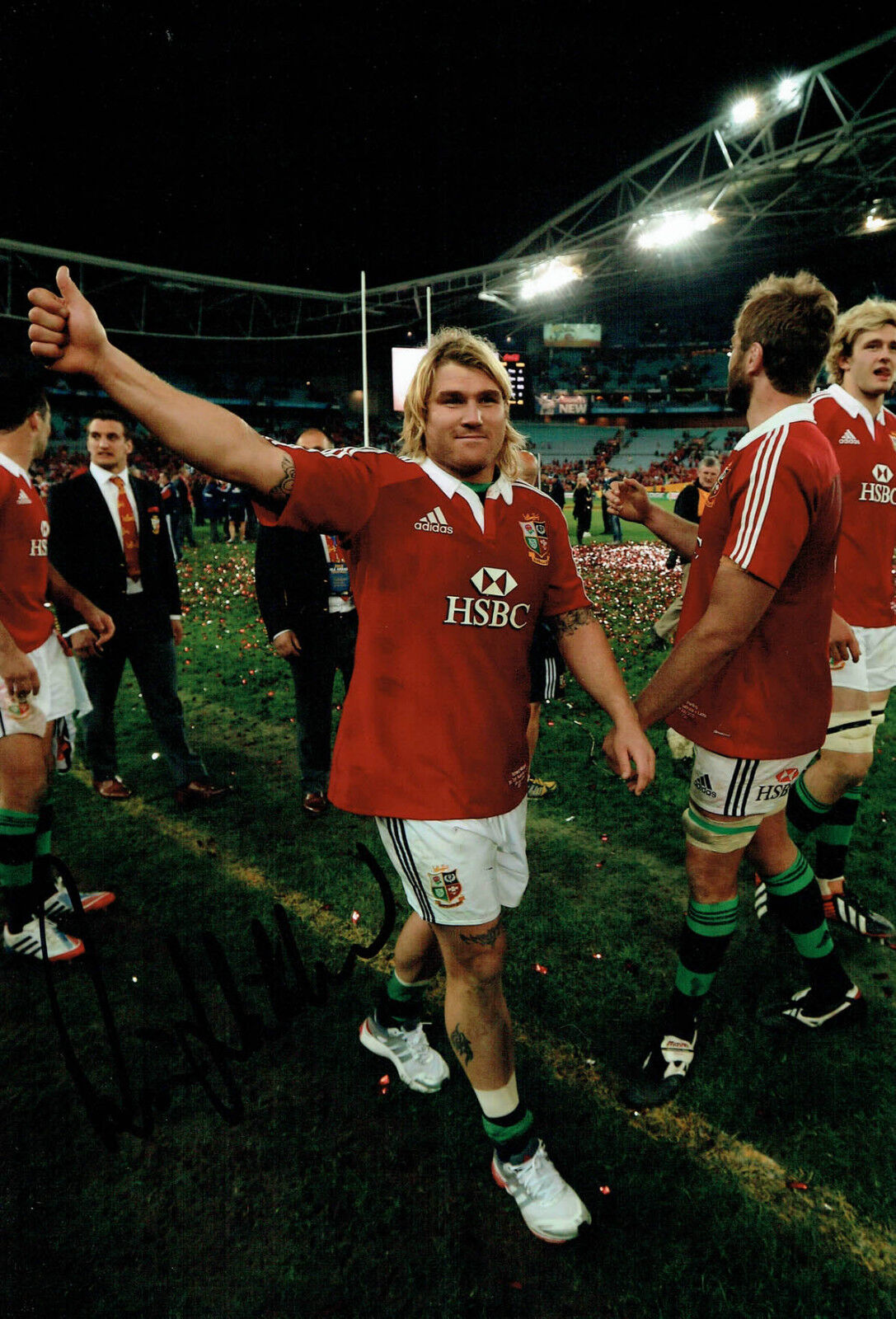 Richard HIBBARD Signed Autograph Photo Poster painting AFTAL COA RUGBY British LIONS Gloucester