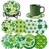 8Pcs St. Patrick'S Day Diamond Painting Coasters With Holder