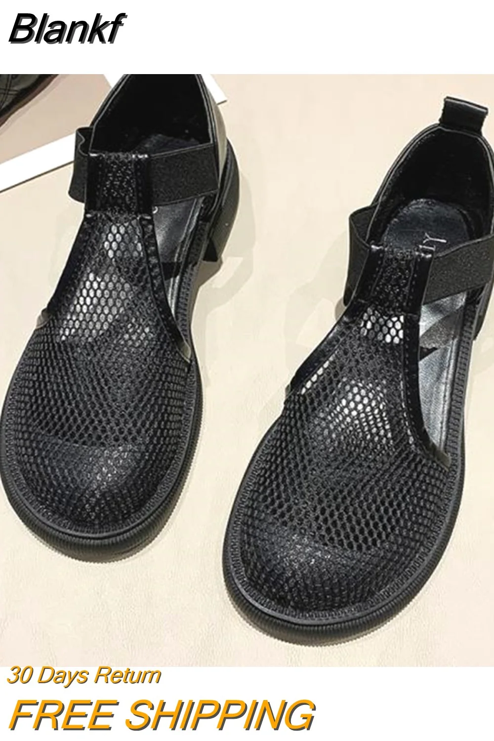 Blankf Toe Sandals Black Shoes for Women Med 2023 Summer Breathable Beige Medium Fashion New Flat Comfort Girls Outside Buckle S