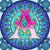 （Multi-Style)Mandala Alphabetr A-Full Round Diamond Painting 30*30CM