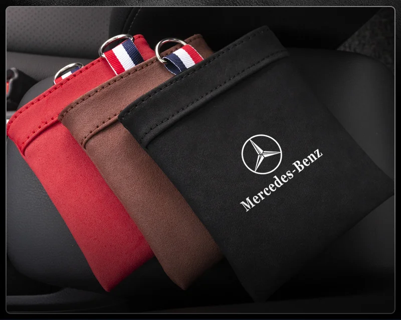 Car air conditioning outlet suede storage box (with independent car logo)