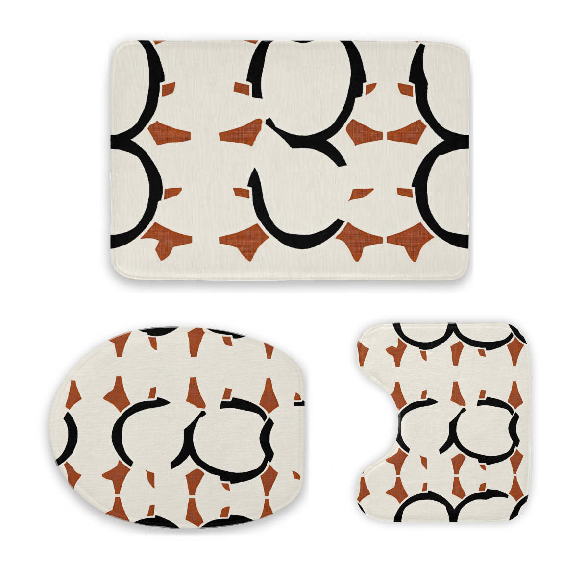 Toilet three piece set (large size 60 * 90 floor m