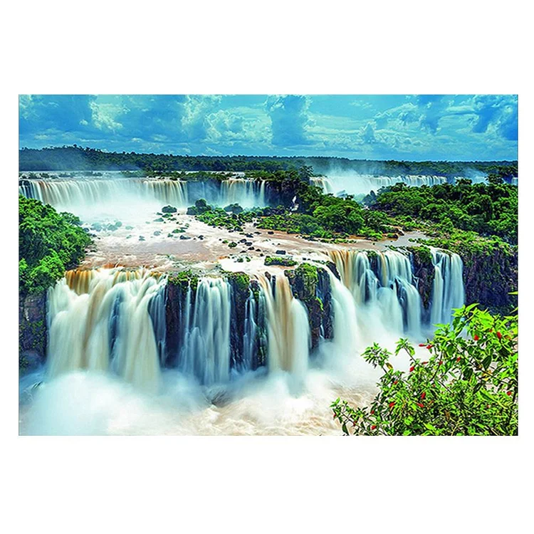 Grand Waterfall  Round Diamond Painting 25*30cm