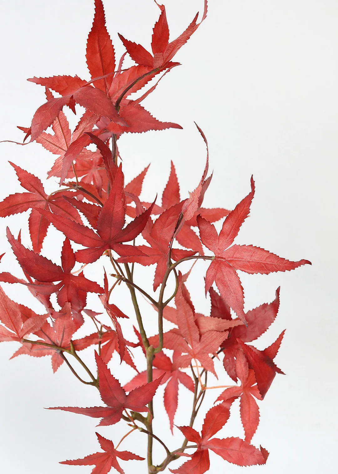Fall Red Artificial Japanese Maple Leaves - 27"