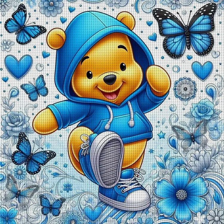 pooh Huacan Brand】Disney Winnie The Pooh 11CT Stamped Cross