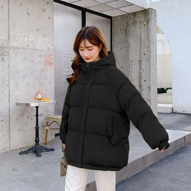 2021 Short Winter Female Coat Puffer Warm Quilted Jacket Women Loose Fashion Parka Casacos Feminino Outerwear Snow Wear Ukraine