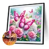 Diamond Painting - Full Round Drill - Butterfly Flower(Canvas|30*30cm)