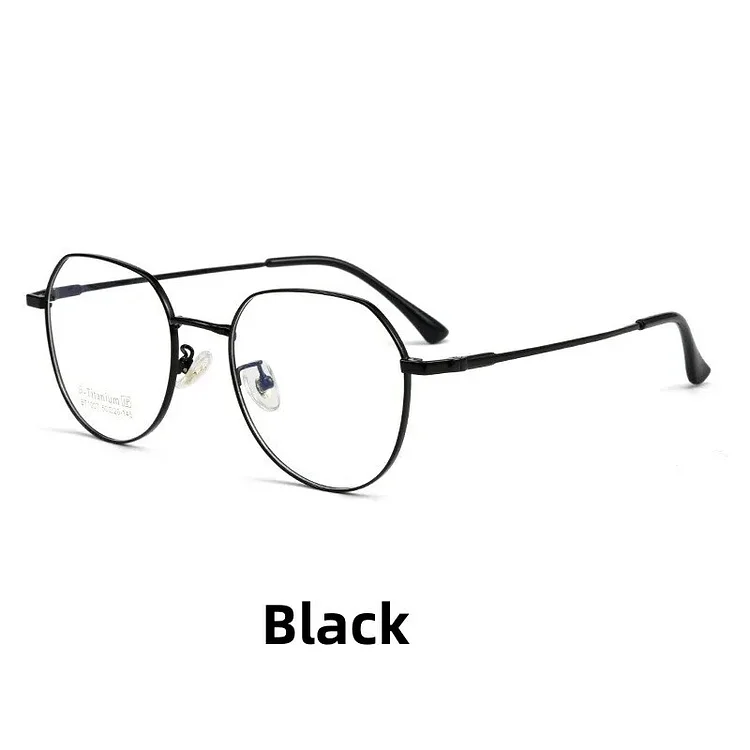FIRADA New Luxury Eyewear Women's Round Retro Round Titanium Eyeglasses Optical Prescription Glasses Frame For Men Women BT1007M