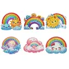 6Pcs Regenbogen Wolke - 5d DIY Handwerk Aufkleber Magnet