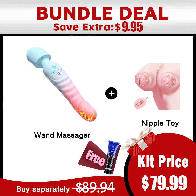 Aura – Heating Dual-Ended Wand Vibrator with Flexible Neck for Clitoral and Internal Stimulation