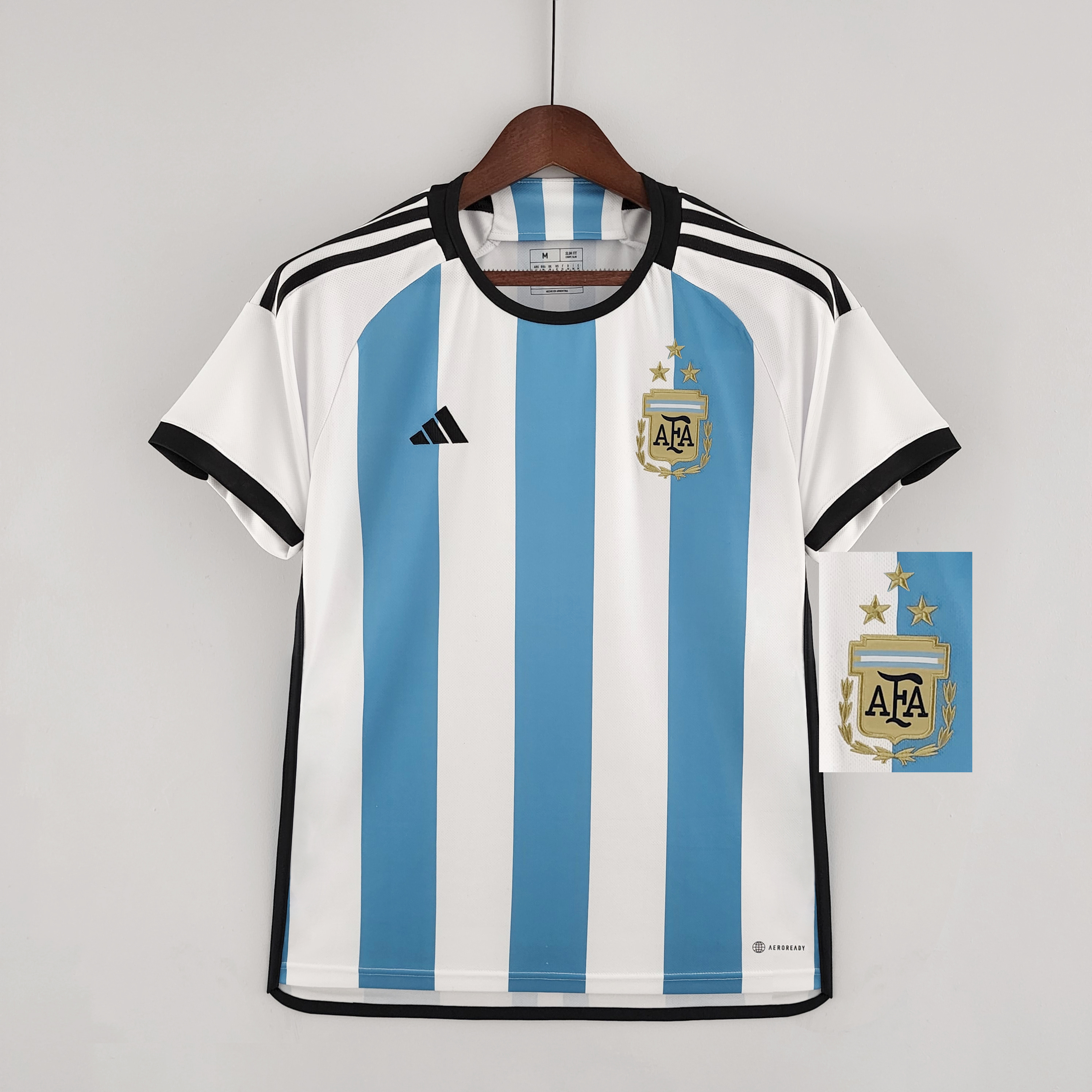 2022 Argentina Champions Home Jersey - 3 StarsFootball Shirt 1:1 Thai Quality