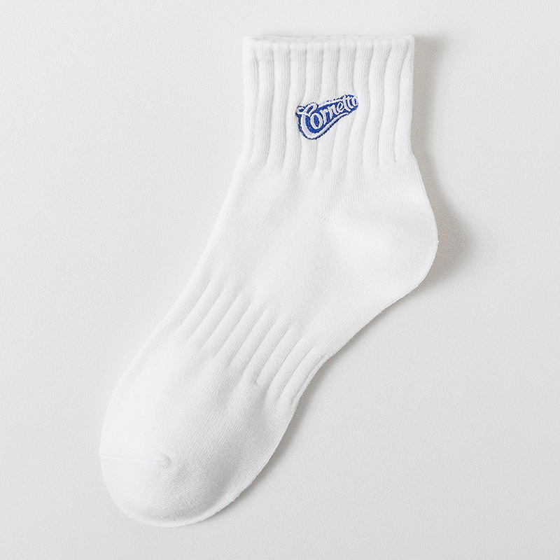 Locodeamos Men Cotton Short Socks Male Embroidery Aartoon Animals Daily Ankle Sock Spring Summer Harajuku Unisex Women Casual Couple Socks