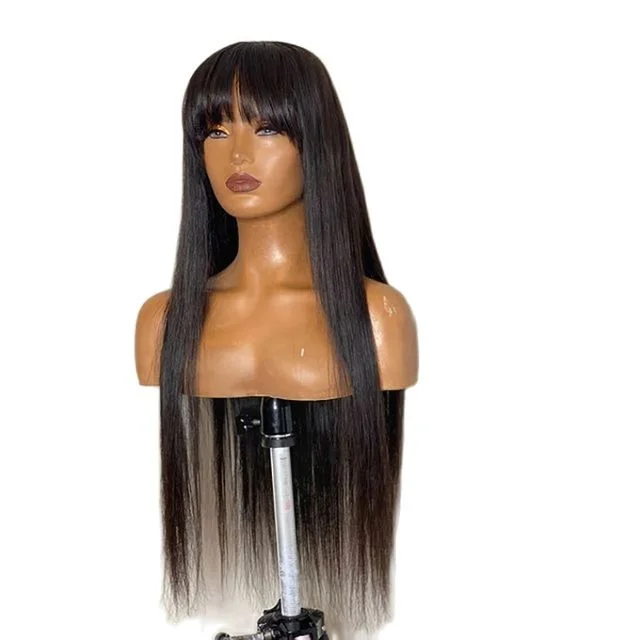 Jewtribute Hair®|Full Bangs Straight  Wig For Black Women  