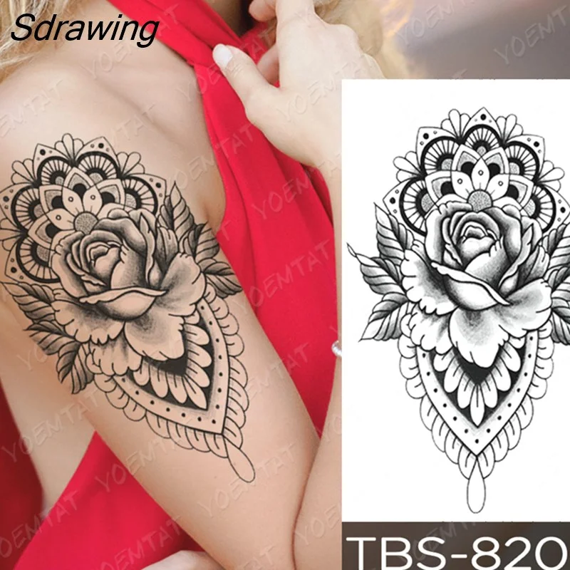 Sdrawing Temporary Tattoo Sticker forest eagle wolf butterfly Flash Tattoos Gothic Y2K Body Art Arm Fake Tatoo Men Women