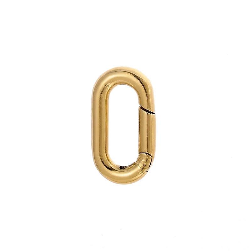 1 Piece 22 * 18mm Titanium Steel Circle Polished Open Jump Rings Chain Jewelry Accessories