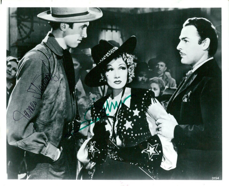 Marlene Dietrich & James Stewart (Vintage) signed Photo Poster painting COA