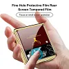 Luxury Deer Pattern Electroplating Tempered Glass Case For Samsung Z Flip 3 5G