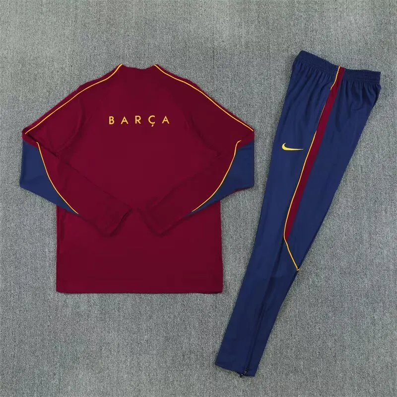 26/27 Barcelona Half-Pull Training Suit Jersey Set