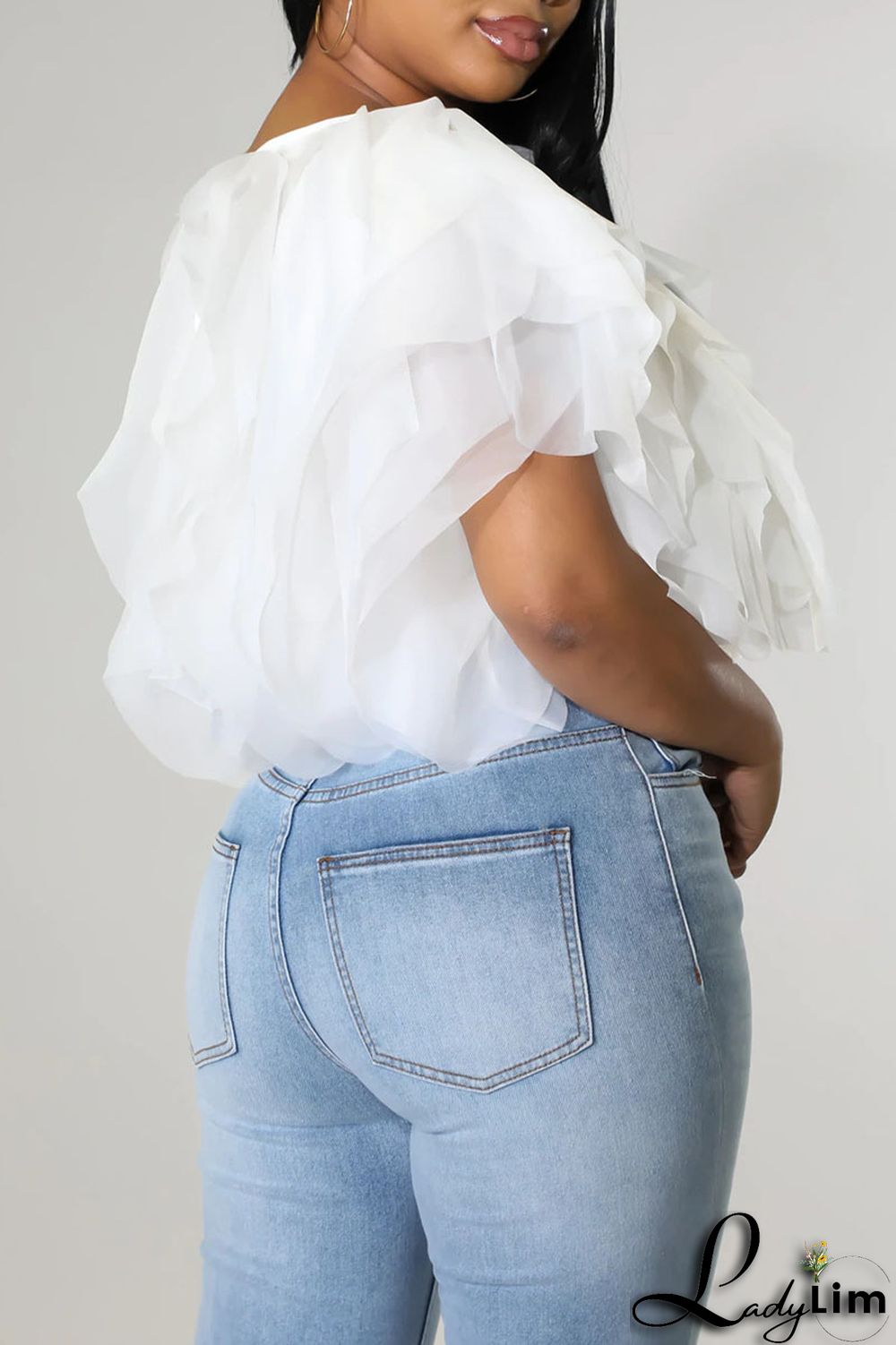 Green Fashion Sweet Solid Patchwork Asymmetrical O Neck Tops