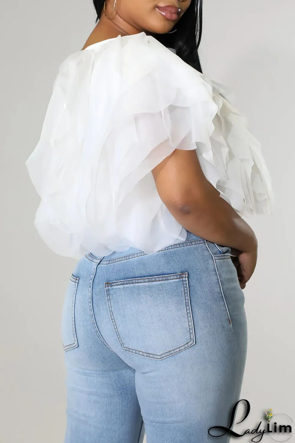 Green Fashion Sweet Solid Patchwork Asymmetrical O Neck Tops