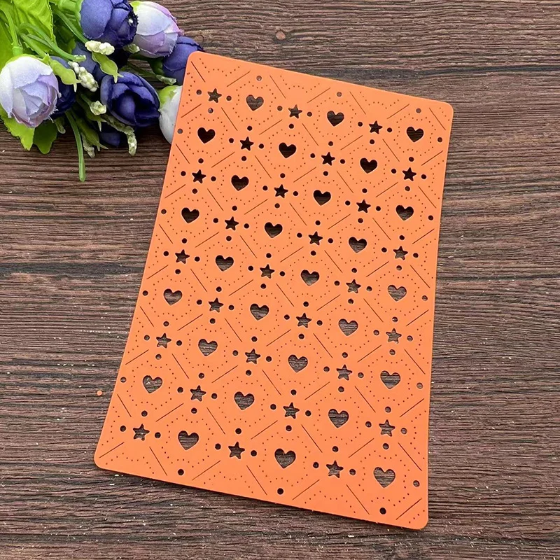 Nigikala Square Heart star background Frame Metal Cutting Dies Stencils For DIY Scrapbooking Decorative Embossing Handcraft Template