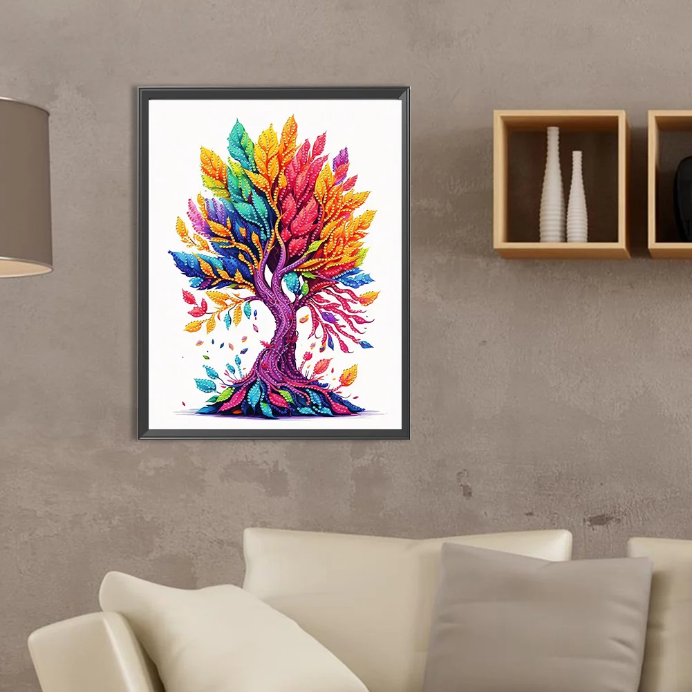 Diamond Painting - Partial Special Shaped Drill - Life Tree(Canvas|30*40cm)
