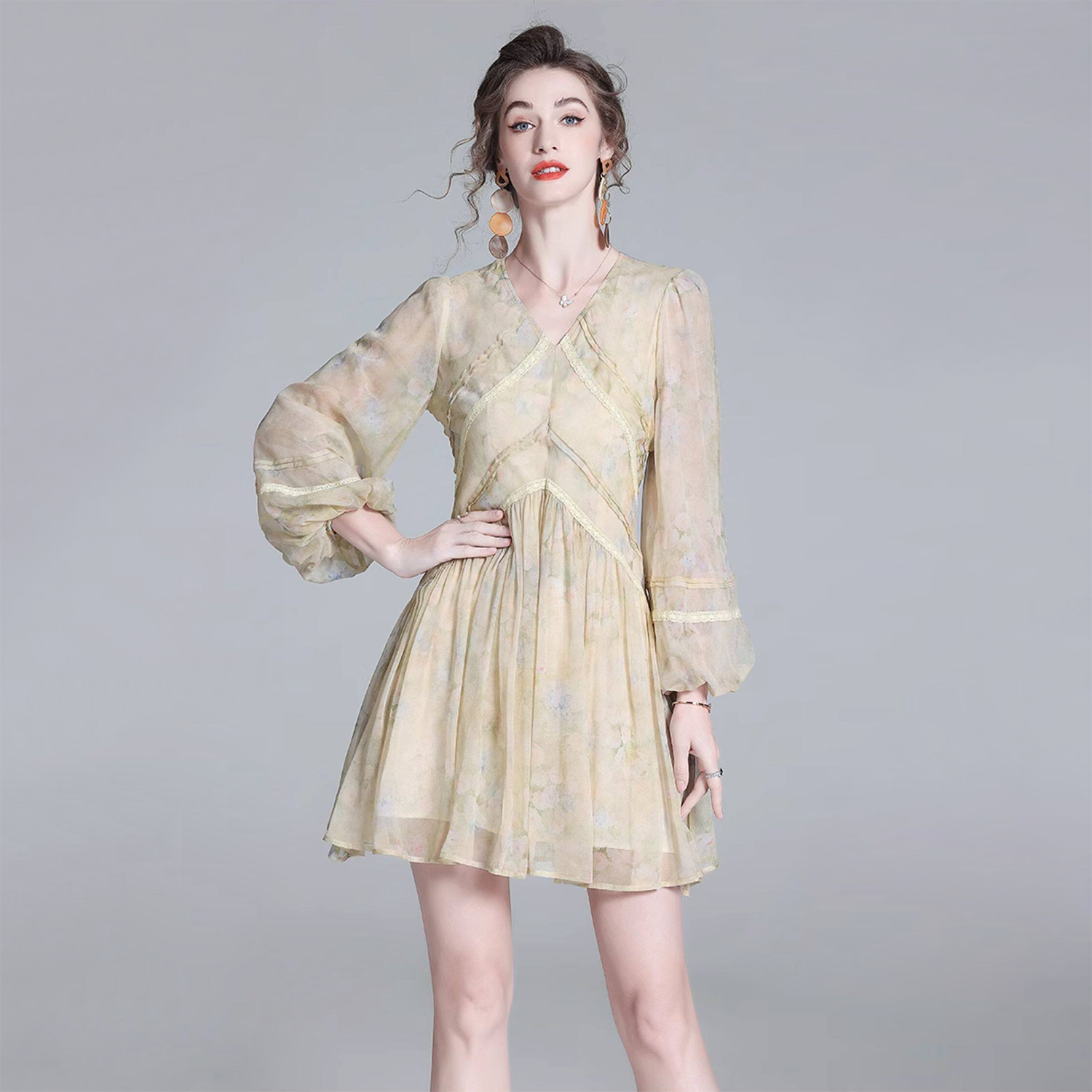 Silk Dress Lace Trim for Garden Parties REAL SILK LIFE