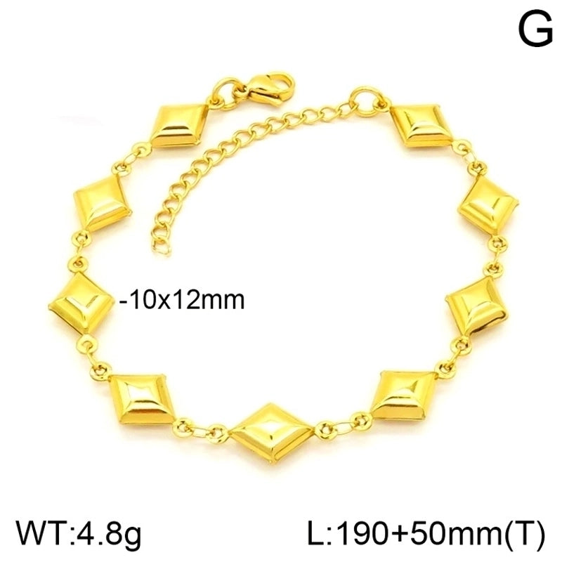 Elegant Minimalist Cross Star Heart Shape 201 Stainless Steel 302 Stainless Steel 304 Stainless Steel Bracelets In Bulk