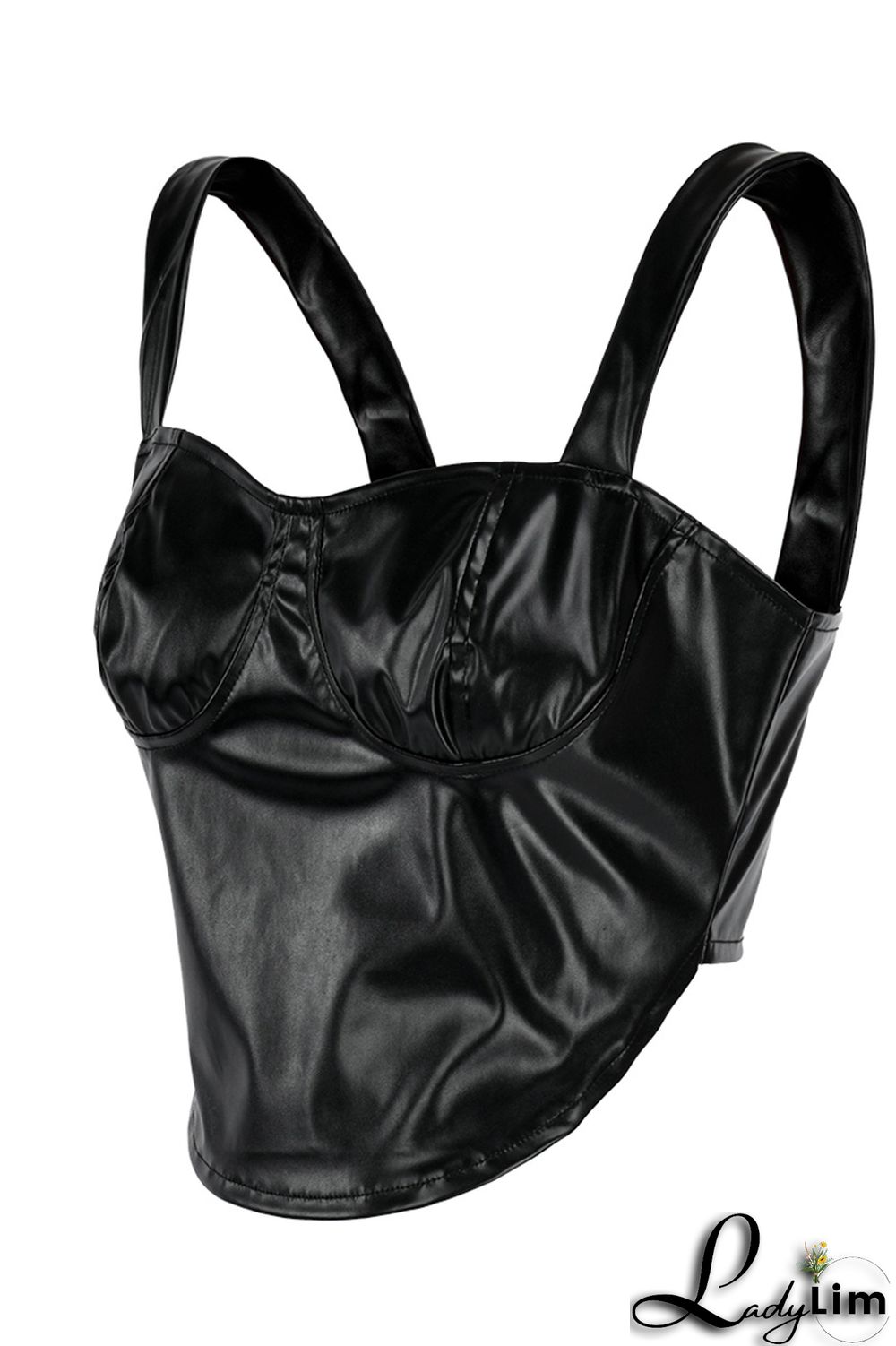 Brown Sexy Casual Solid Vests Square Collar Tops (Without Shirt)