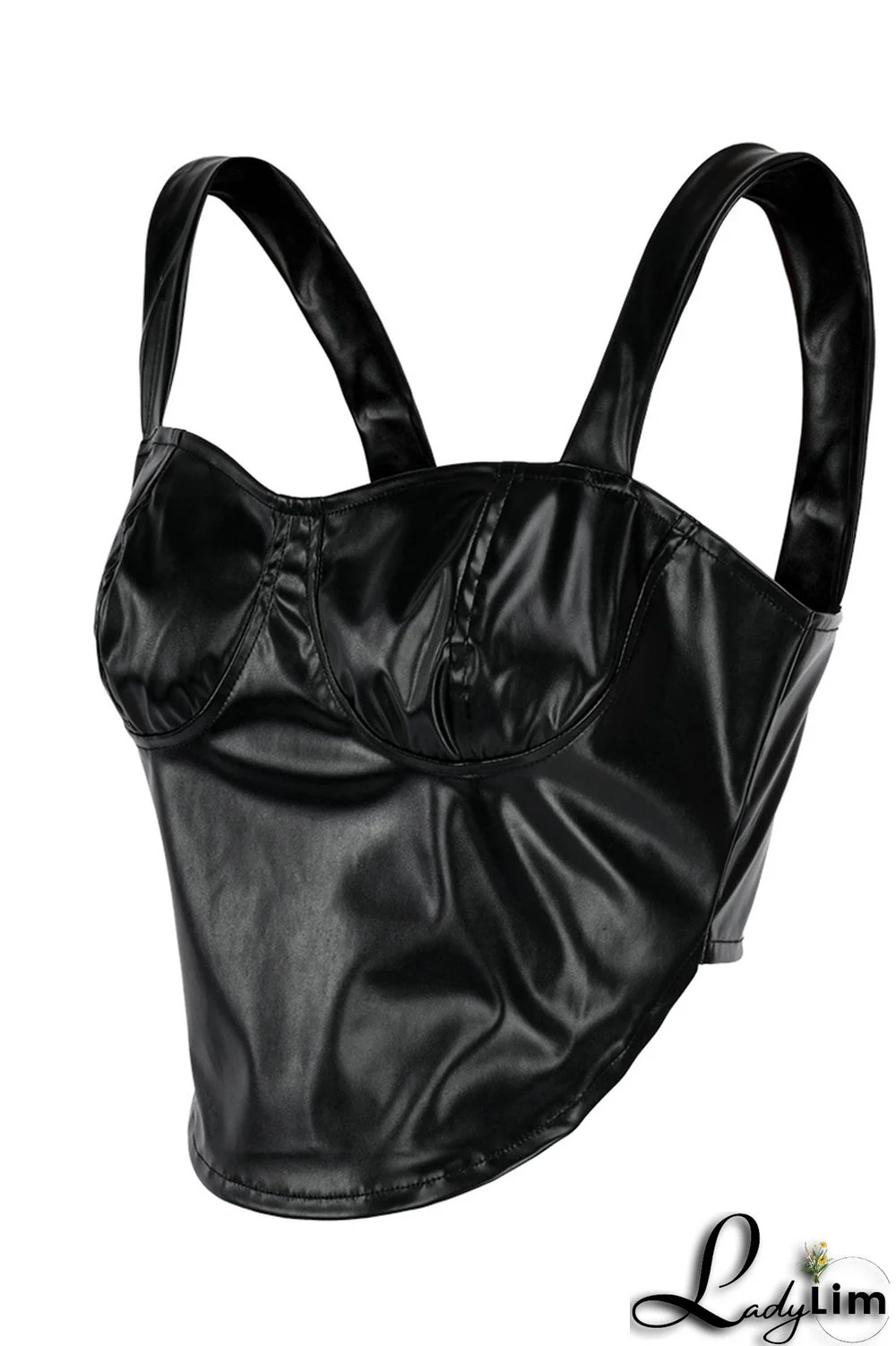 Brown Sexy Casual Solid Vests Square Collar Tops (Without Shirt)