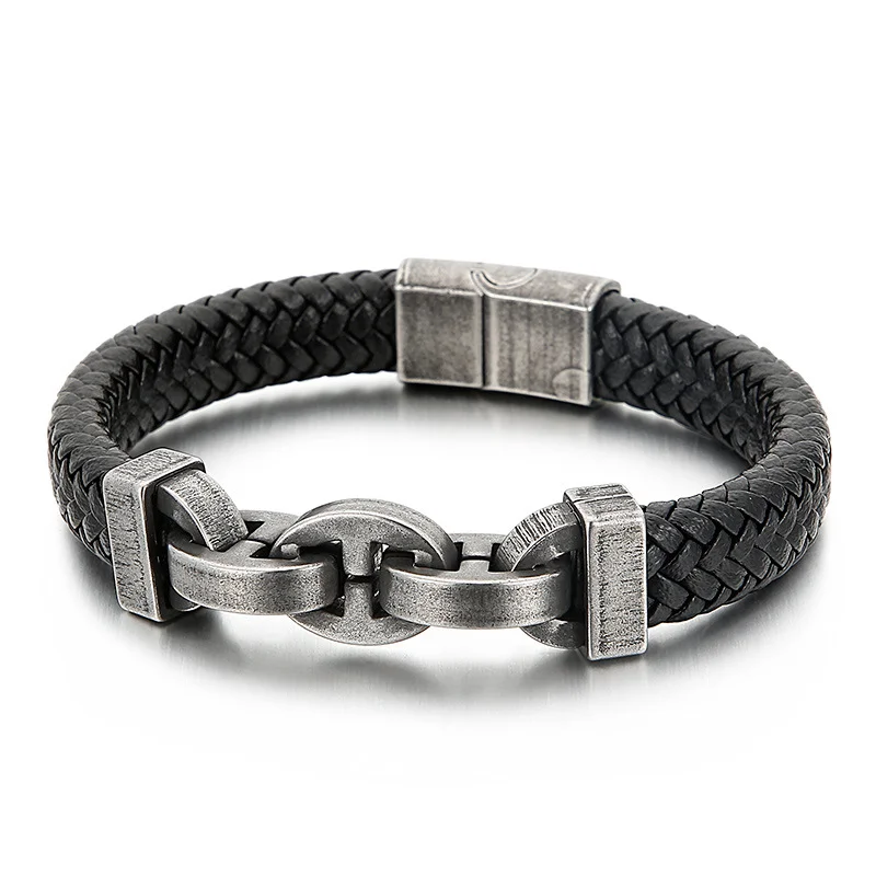 Mocuishle Vintage Leather Bracelet