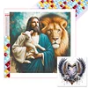 Jesus - quadratischer Bohrer Diamantmalerei - 45*45cm